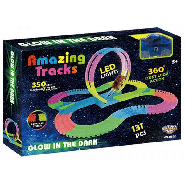 Amazing Tracks sötétben világító autópálya