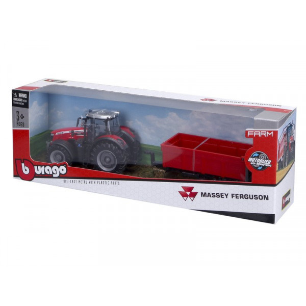 Bburago Farm - Massey Fergusson 8740S utánfutóval