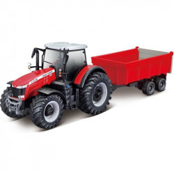 Bburago Farm - Massey Fergusson 8740S utánfutóval
