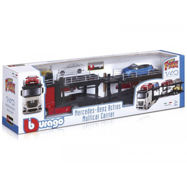 Bburago Street fire - Mercedes autószállító 1:43