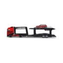 Bburago Street Fire - Volvo FH16 tréler + Land Rover 1:43