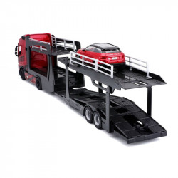 Bburago Street Fire - Volvo FH16 tréler + Land Rover 1:43
