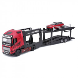 Bburago Street Fire - Volvo FH16 tréler + Land Rover 1:43