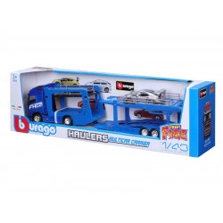 Bburago Street Fire - Volvo FH16 tréler + Porsche 911 1:43 Autó, jármű Bburago