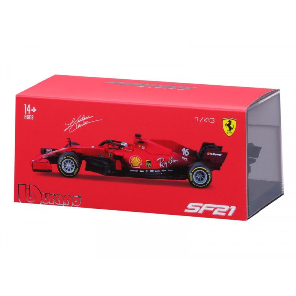 Bburago F1 - Ferrari, SF21 2021-es szezon Díszdobozos C. LeClerc 1:43