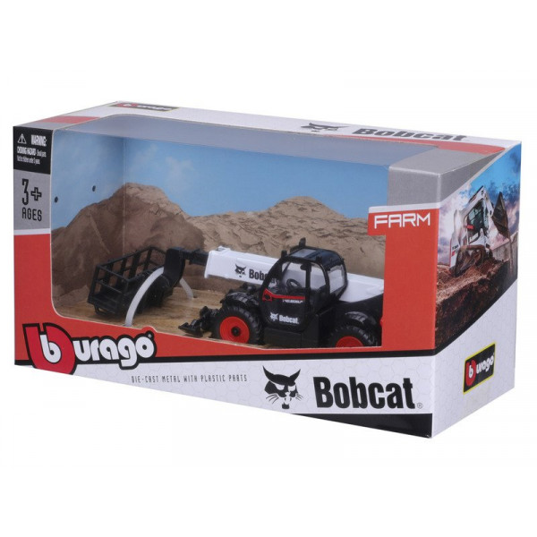 Bburago Farm - Emelőkosaras Bobcat 1:50