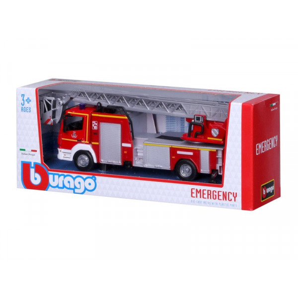 Bburago Emergency - Mercedes tűzoltó daruskocsi 1:50
