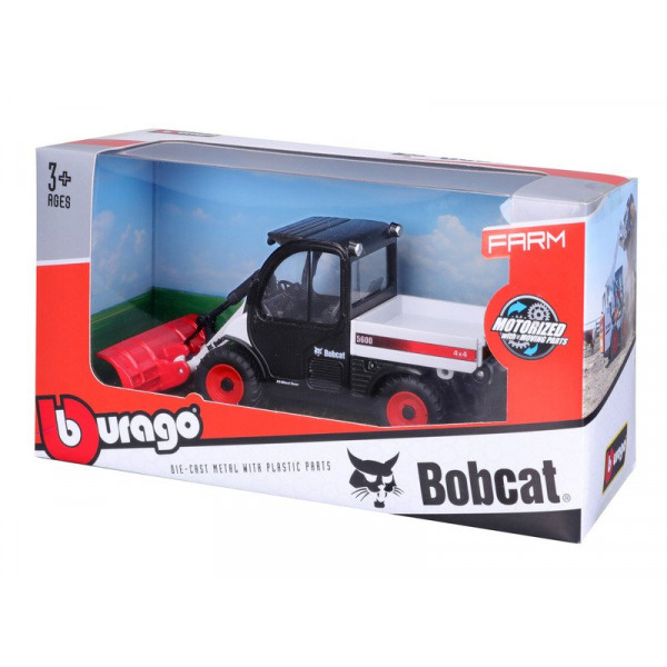 Bburago Farm - Bobcat hókotróval 10 cm