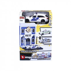 Bburago city 1/43 - Audi A6 rendőrautó és rendőrö