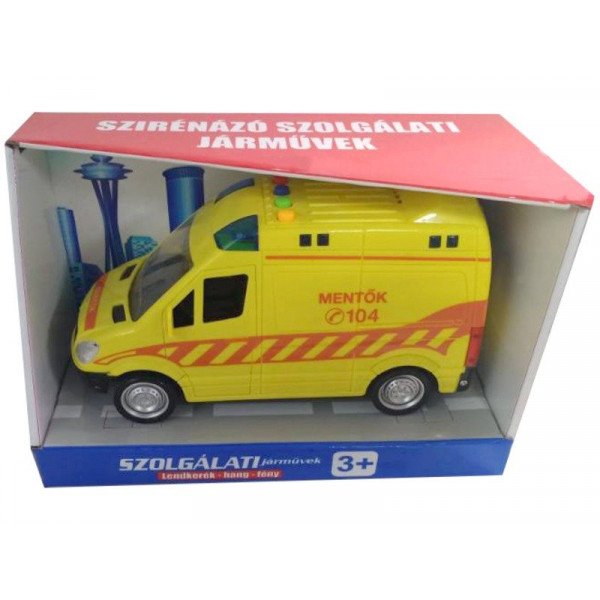 Lendkerekes magyar mentőautó 21cm 1712A139