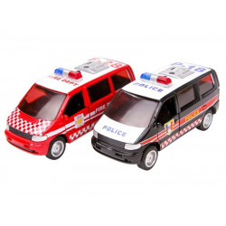 Mentő és rendőr kisbusz 12 cm 9770