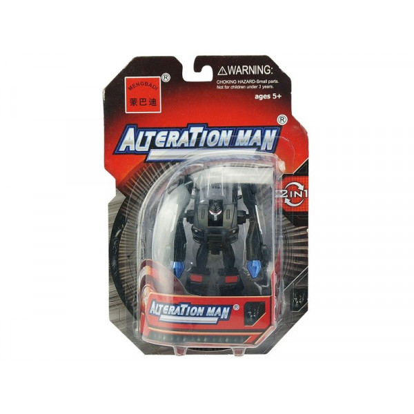 Alteration man átalakuló robot - 10 cm, fekete