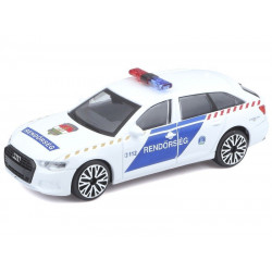 Bburago Magyar Rendőrautó Audi A6 Avant 1:43 Autó, jármű Bburago