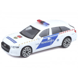 Bburago Magyar Rendőrautó Audi A6 Avant 1:43 Autó, jármű Bburago