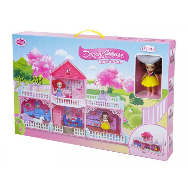 Babaház terasszal - 73 x 34 x 42 cm