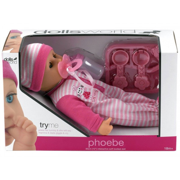 Baba, Phoebe, 30 cm, puha testű, alvós szemű 8726