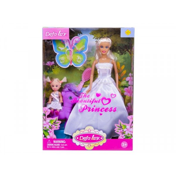 Hercegnő baba kislánnyal és pónival.8077