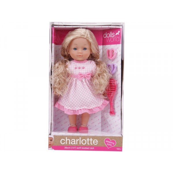 Baba, Charlotte 36cm, puha testű, fésülhető kieg.