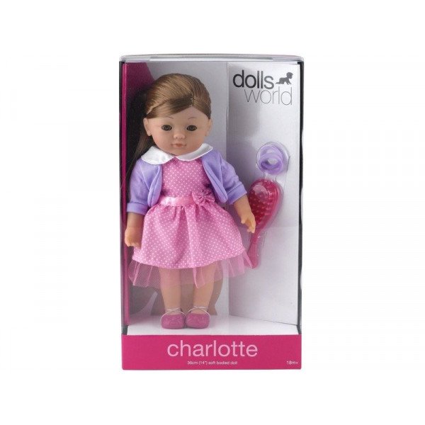 Baba, Charlotte, 36 cm, puha testű, fésülhető, ki