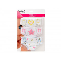 Textilpelenka 46 cm babához 3db 8677 Baba, babakocsi Dolls World
