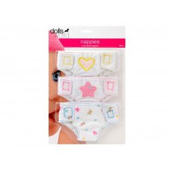 Textilpelenka 46 cm babához 3db 8677 Baba, babakocsi Dolls World