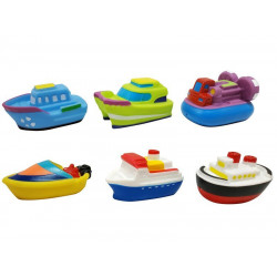Műanyag hajók, 6 db 610100710 Bébi fürdőjáték REGIO