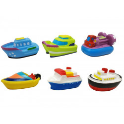 Műanyag hajók, 6 db 610100710 Bébi fürdőjáték REGIO