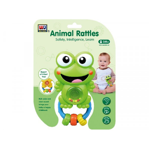 Műanyag békás csörgő WD3661D