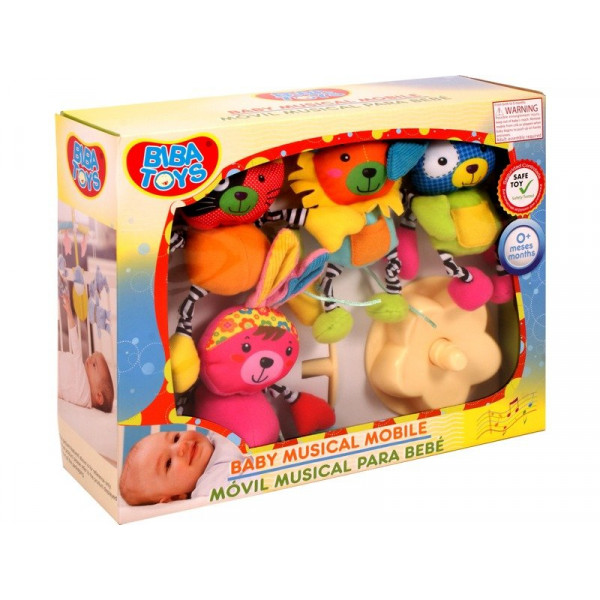 Állatos kiságyra szerelhető zenélő, forgó  HA900