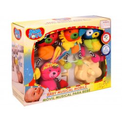 Állatos kiságyra szerelhető zenélő, forgó  HA900 Bébijáték, kellék Biba