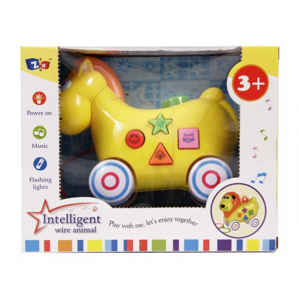 Húzható zenélő, világító lovacska 0908H064