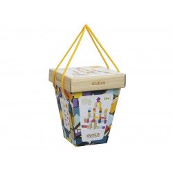 100 db-os fa építőkocka 15184 Bébijáték, kellék Cubika