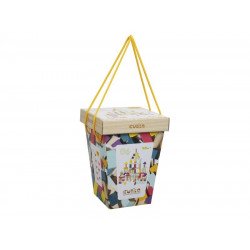 50 db-os fa építőkocka 15191 Bébijáték, kellék Cubika