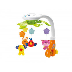 Winfun: Kiságyra szerelhető állatos zenélő forgó Bébijáték, kellék Winfun