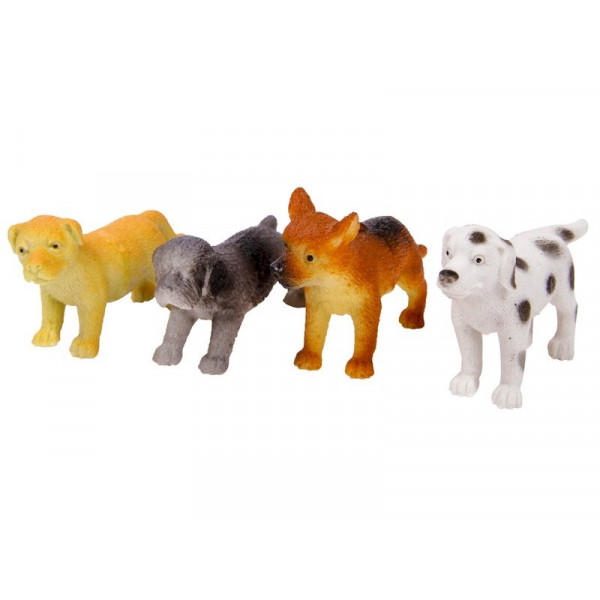 Műanyag kutyák 6,5 cm, 4 db/csomag HB625/4