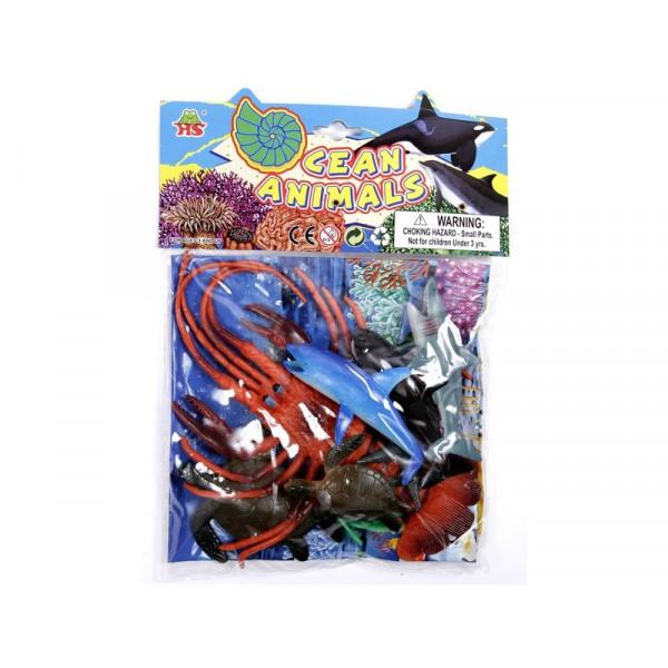 Műanyag tengeri állatok+kiegészítőkl 7 db/csomag