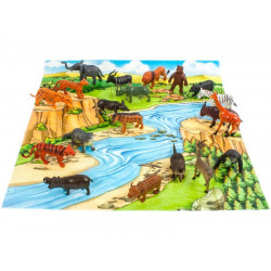 Vadállatok 10 cm, 20 db HB9810/20-1 Állatfigura, állatszett REGIO