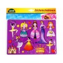 Rajzoló sablonok, hercegnős, 27x23 cm, 2 db 65766