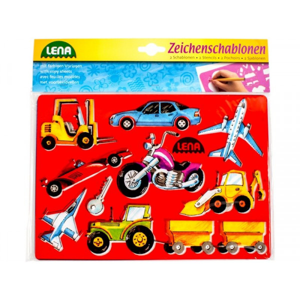 Rajzoló sablonok, járművek és emberek, 27x23 cm,