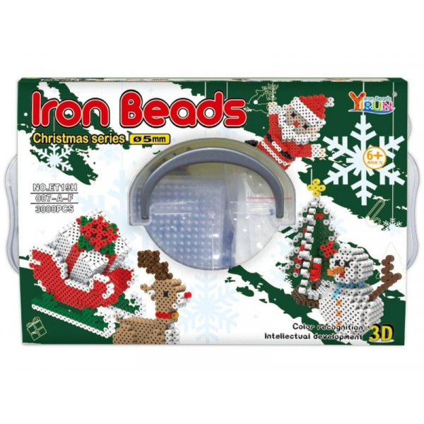 Vasalható gyöngy 3000 db/doboz - karácsony 330102