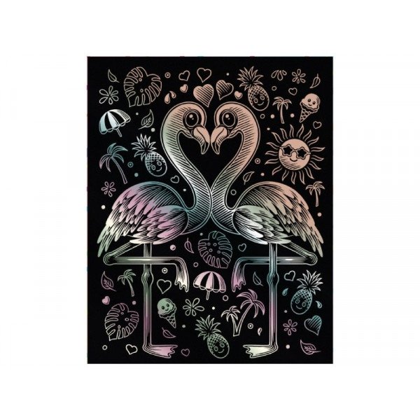 Hologramos képkarcoló/flamingó 1820