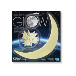 4M sötétben világító Hold és csillagok készlet Kreatív készlet 4M