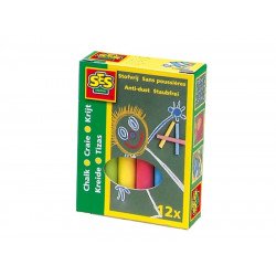 Táblakréta színes, 12 db 00201 Rajztábla, írótábla SES