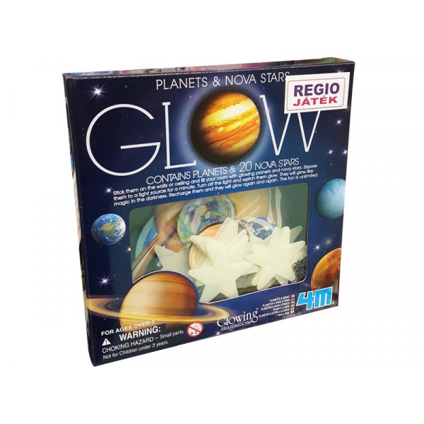 4M sötétben világító bolygó és csillag készlet