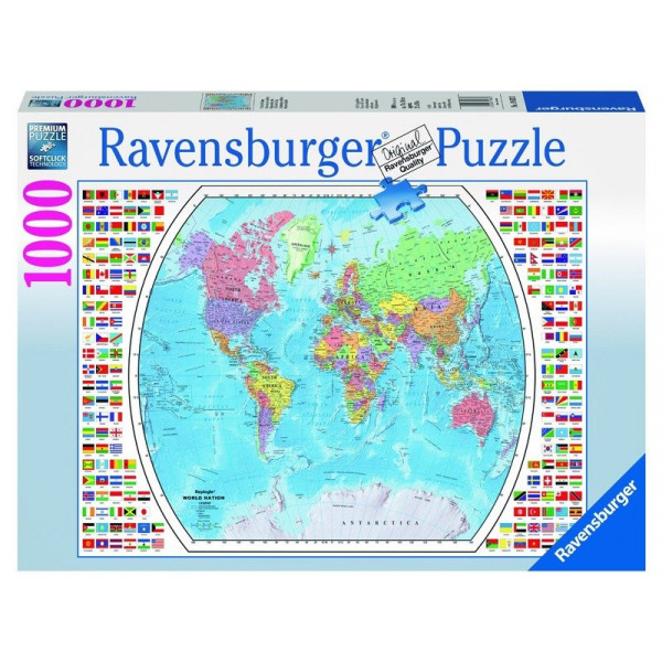 Puzzle 1000 db - Világtérkép 19633