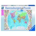 Puzzle 1000 db - Világtérkép 19633