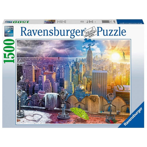Puzzle 1500 db - New York télen-nyáron 16008
