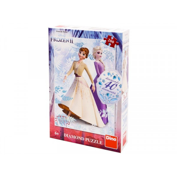 Puzzle 200 db  csillogó kövek - Jégvarázs 2 42219