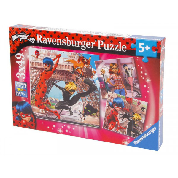 Ravensburger Puzzle 3x49 - Hős katicabogár