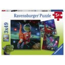 Puzzle 3x49 db - Galaktikus dinoszauruszok 05127